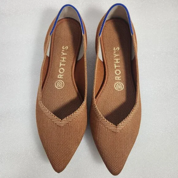 ROTHYS The Point Ballet Flat In Fawn Size W7.5 - Picture 3 of 13